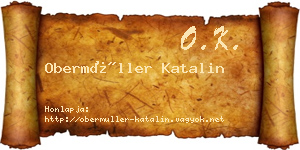 Obermüller Katalin névjegykártya
